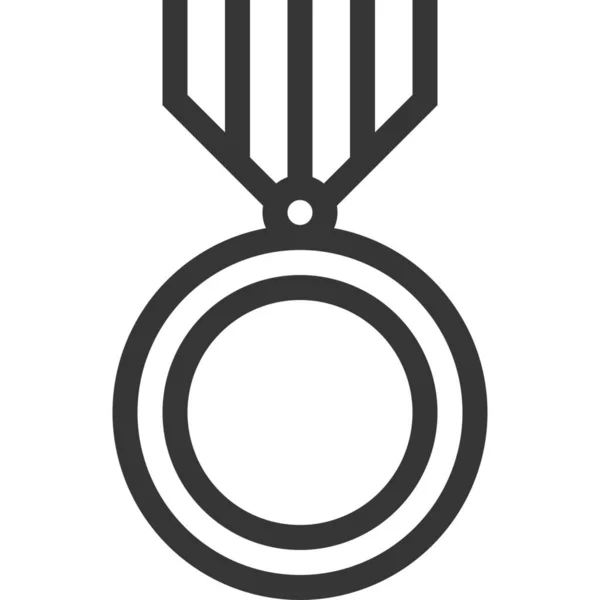 Logro Insignia Premio Icono Estilo Esquema — Archivo Imágenes Vectoriales