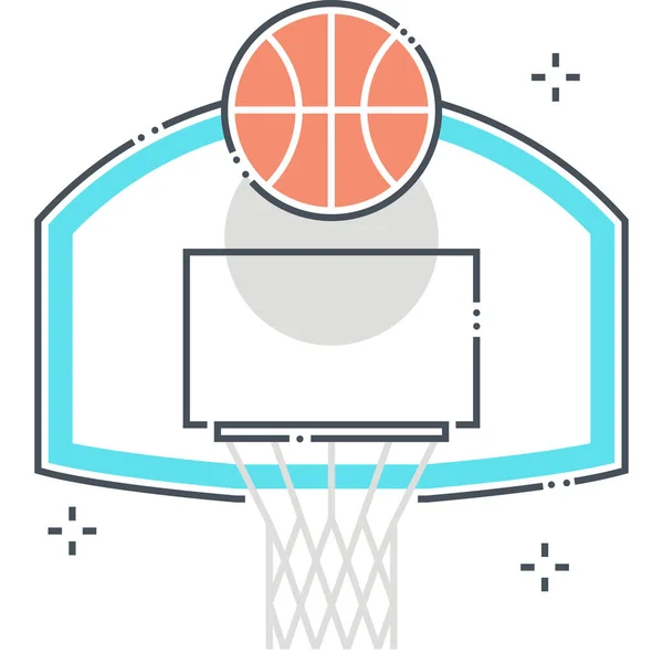 Bola Basquete Ícone Jogo Categoria Educação Escola Aprendizagem —  Vetores de Stock