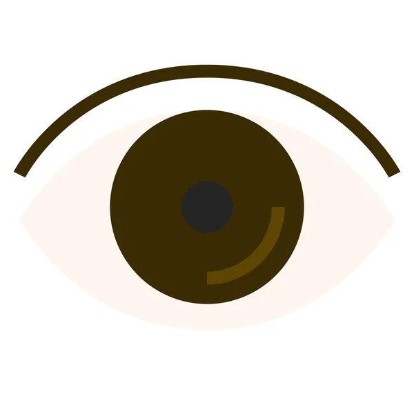 Simbol Glaukoma Mata Ganja Dalam Gaya Datar - Stok Vektor