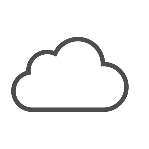 Icône Cloud Computing Sauvegarde Dans Style Contour — Image vectorielle