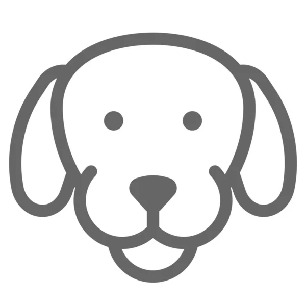 Animal Perro Cara Icono Estilo Del Esquema — Archivo Imágenes Vectoriales