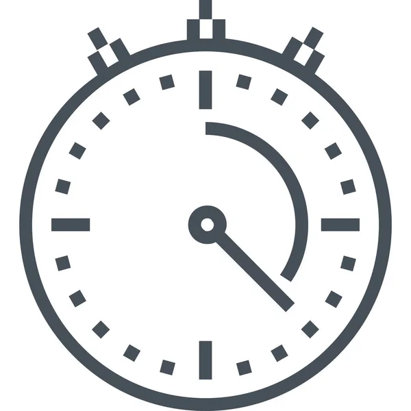 Hora Del Reloj Icono Horas Estilo Esquema — Vector de stock