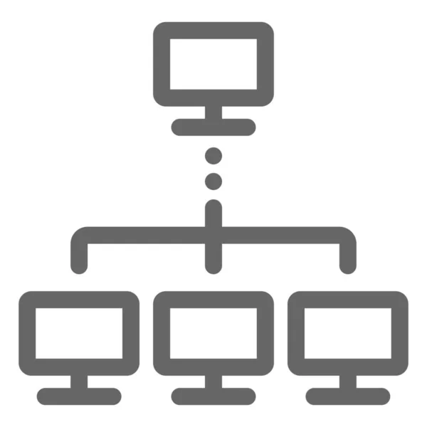 Icône Réseau Échange Connexion Dans Style Outline — Image vectorielle