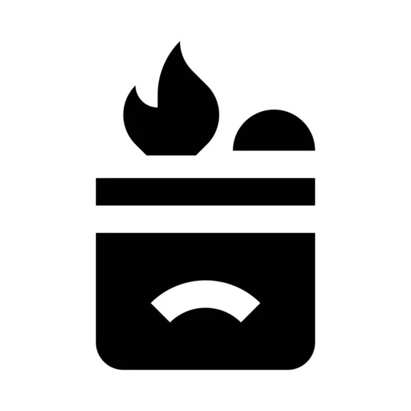 Brinnande Anordning Brand Ikon — Stock vektor