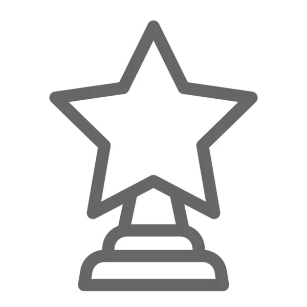 Σήμα Αστέρι Τρόπαιο Εικονίδιο Στυλ Περίγραμμα — Διανυσματικό Αρχείο