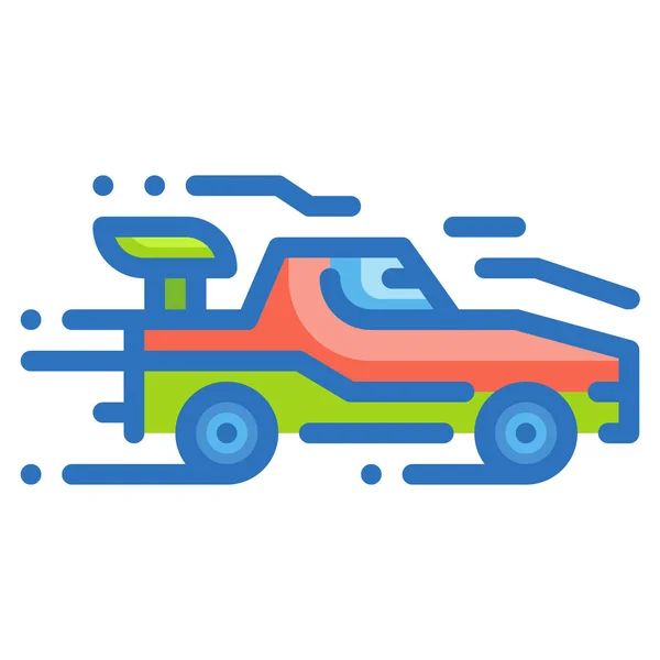 Car Compete Formula Icon Filled Outline Style — 스톡 벡터