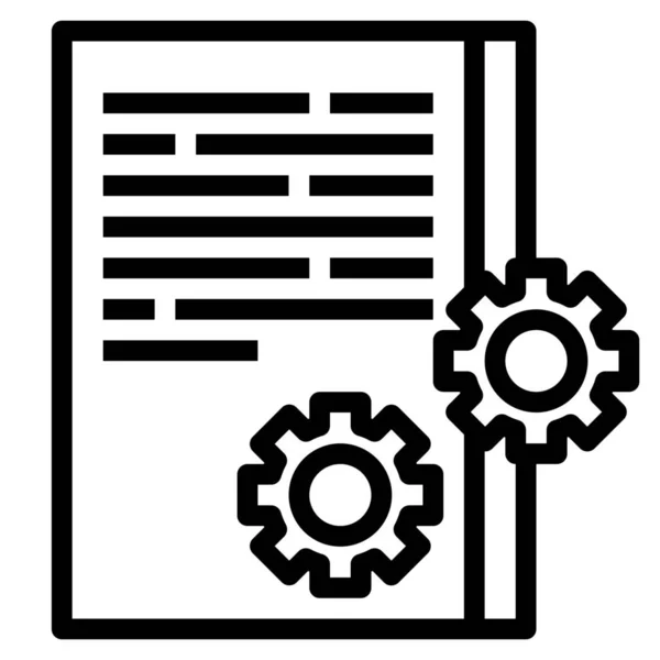 Icona Sviluppo Dei Dati Aziendali Stile Outline — Vettoriale Stock