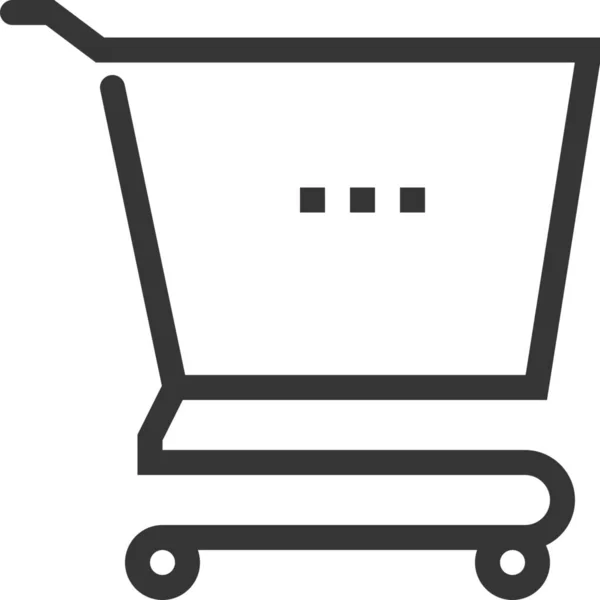 Ikona Sklepu Internetowego Bag Commerce Stylu Outline — Wektor stockowy