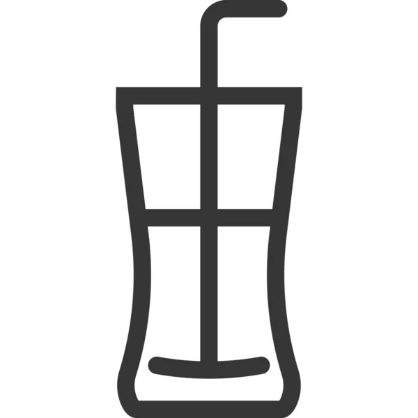 Значок Холодного Напою Коктейлю Стилі Контур — стоковий вектор