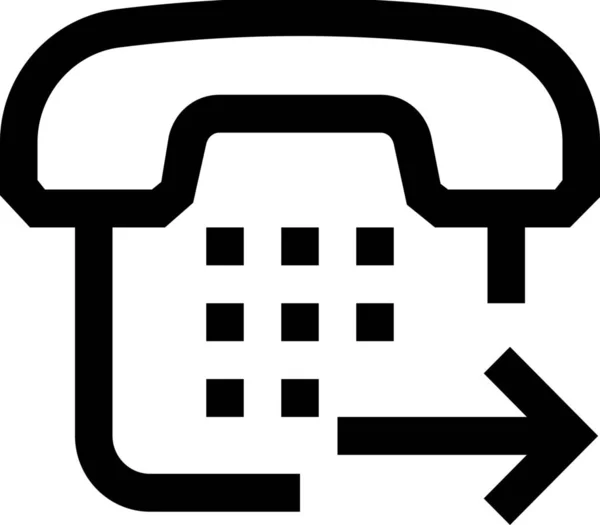 Κλήση Εικονίδιο Αριθμό Κινητού Στυλ Περίγραμμα — Διανυσματικό Αρχείο