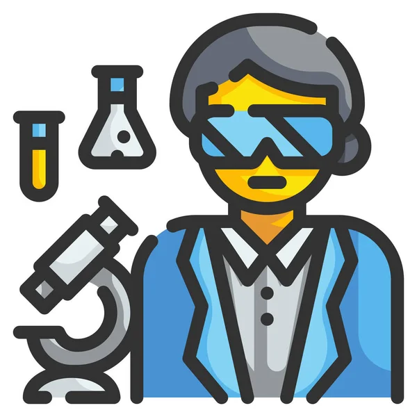 Lab Technician Profession Icon — Stock Vector