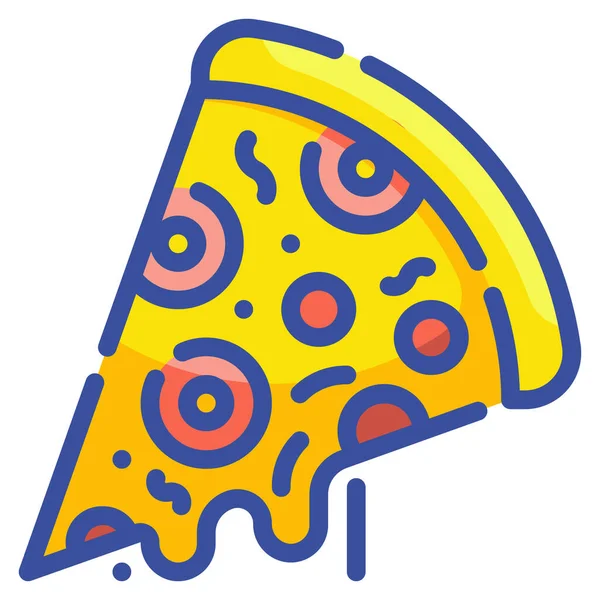 Πίτσα Ιταλική Ζύμη Εικονίδιο Στην Κατηγορία Πρωτοχρονιά — Διανυσματικό Αρχείο