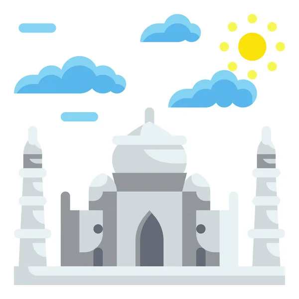 Agra Icône Inde Architectonique — Image vectorielle