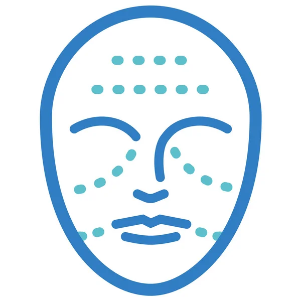 Gesicht Kosmetik Ikone Outline Stil — Stockvektor