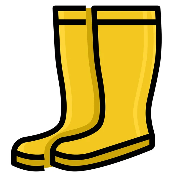 Boots Garden Pvc Icon — Stock Vector