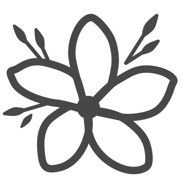 Blütenblume Duftendes Symbol Outline Stil — Stockvektor