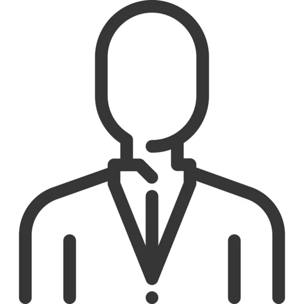 Ikona Klienta Avatara Biznesmena Stylu Outline — Wektor stockowy