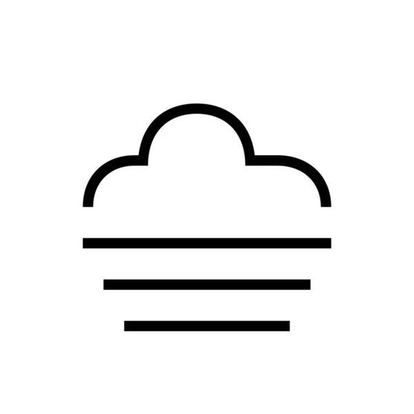 Погана Піктограма Хмарного Туману Стилі Контур — стоковий вектор