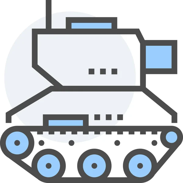 Feuerwaffen Militärische Panzer Symbol — Stockvektor