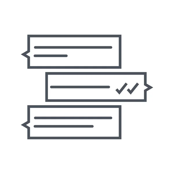 Chat Communicatie Discussie Pictogram Grote Lijnen — Stockvector