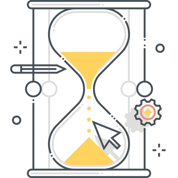 Clock Deadline Management Icon Business Management Category — Stock Vector