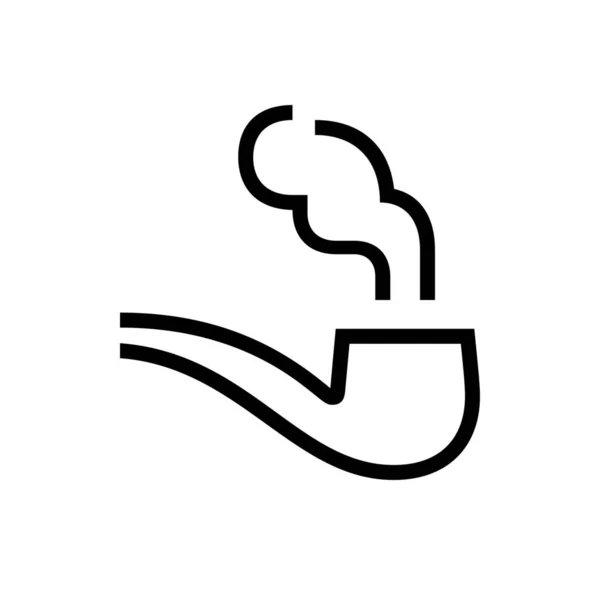 Bekvämligheter Pipa Rökning Ikon Kontur Stil — Stock vektor