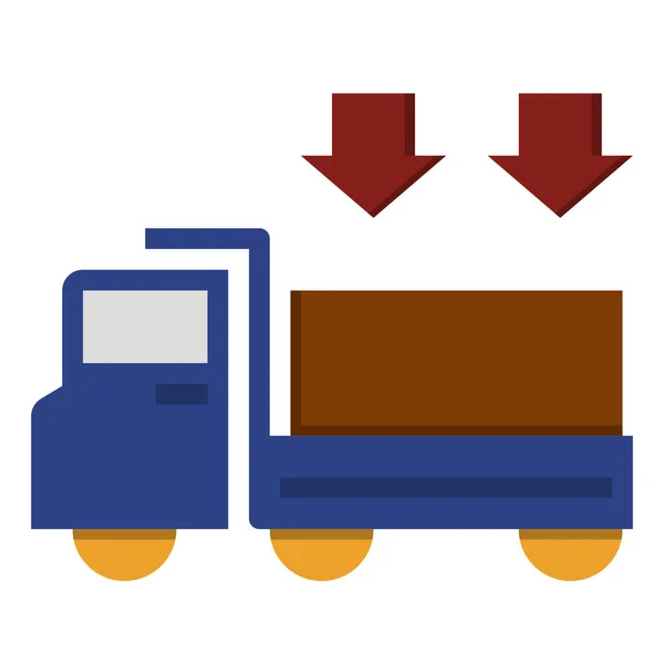 Logistiek Verpakking Verzendpictogram Platte Stijl — Stockvector