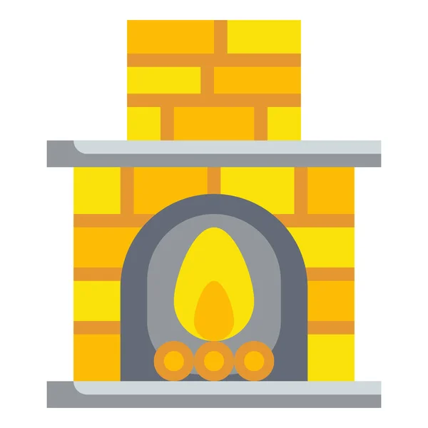 Chimenea Chimenea Chimenea Icono Estilo Plano — Vector de stock