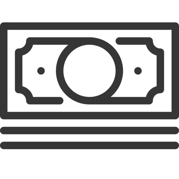 Cash Valuta Methode Pictogram Contante Stijl — Stockvector