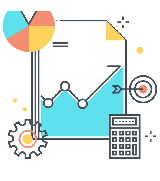 Diagrammsymbol Für Analysediagramme Stil Ausgefüllter Umrisse — Stockvektor