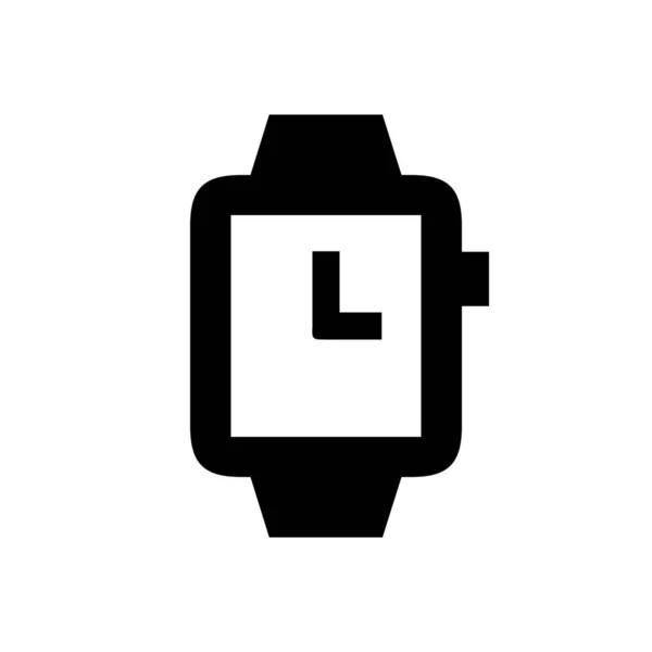 Timer Watch Watchface Icon Solid Style — Stock Vector