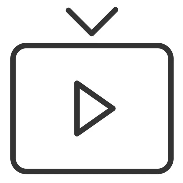 App Channel Clip Symbol Outline Stil — Stockvektor