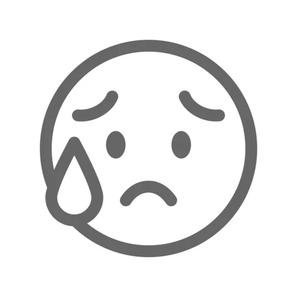 Emoji Emoción Aliviar Icono Estilo Esquema — Vector de stock