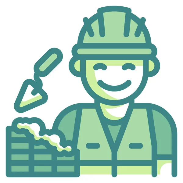 Bauunternehmer Hochbau Ikone Der Kategorie Werkzeuge Bau — Stockvektor
