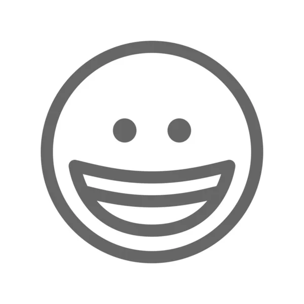 Emoji Εικονίδιο Συναίσθημα Emoticon Στυλ Περίγραμμα — Διανυσματικό Αρχείο