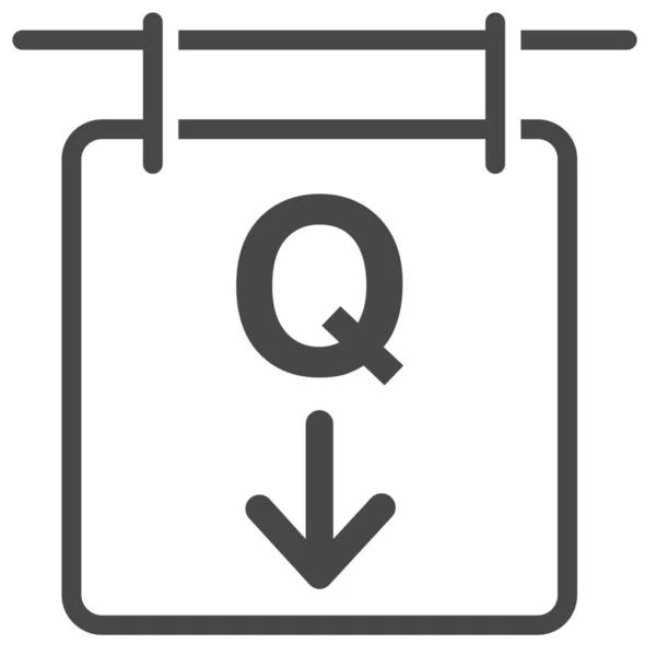 Label Queue Queue Here Icon Solid Style — Stock Vector