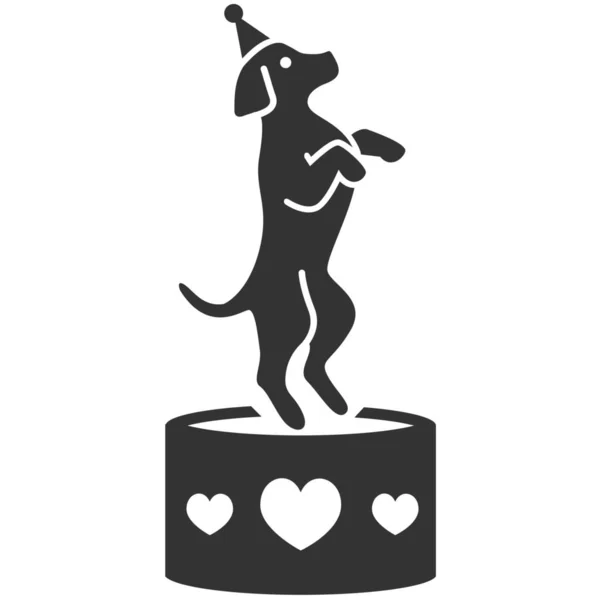 Dog Animal Training Dog Show Ikone Soliden Stil — Stockvektor