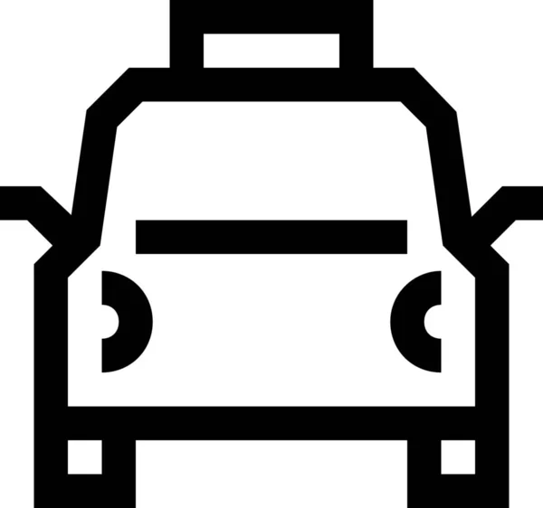 Значок Громадського Таксі Автомобіля Стилі Контур — стоковий вектор