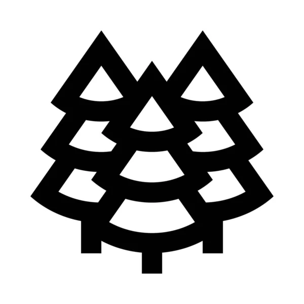 Ikona Drewna Drzew Leśnych — Wektor stockowy