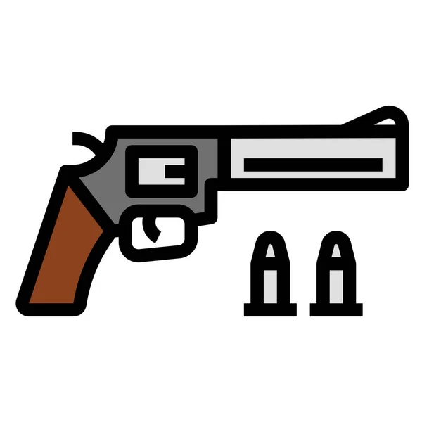 Bullets Fight Game Icon Filled Outline Style — Stock Vector