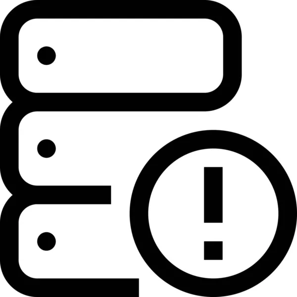 Verbindung Ausrufezeichen Internet Symbol Outline Stil — Stockvektor