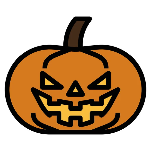 Festival Halloween Horror Icono Estilo Contorno Lleno — Vector de stock