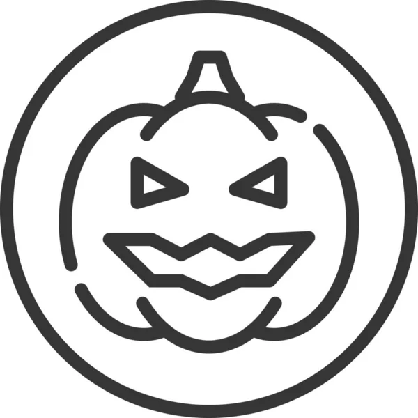 Avatar Essen Halloween Symbol Outline Stil — Stockvektor