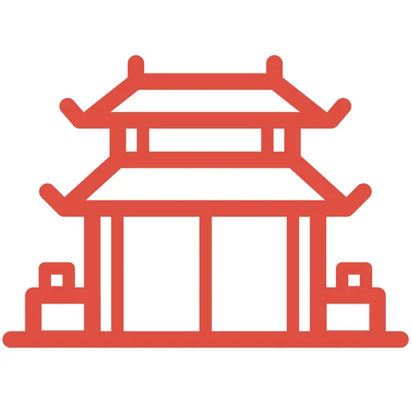 Китайская Икона Стиле Азиат — стоковый вектор
