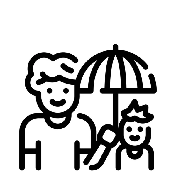 Child Kid Protect Icon Mother Father Day Category — Stock Vector