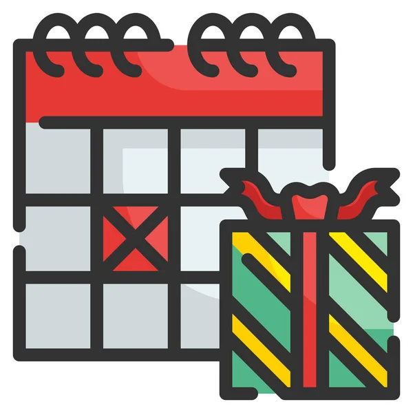 Calendario Evento Icono Cumpleaños — Vector de stock