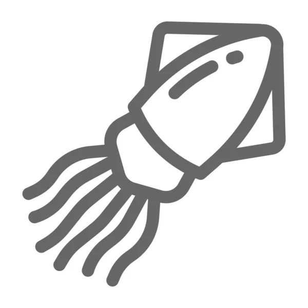 Ζωή Χταπόδι Θάλασσα Εικονίδιο Στυλ Περίγραμμα — Διανυσματικό Αρχείο