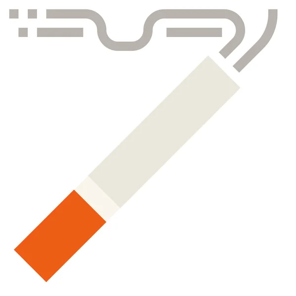 Burn Cigarette Fire Icon Flat Style — Stock Vector