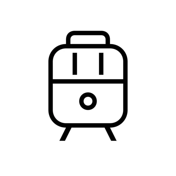 Public Transport Train Tram Icon Outline Style — Stock Vector