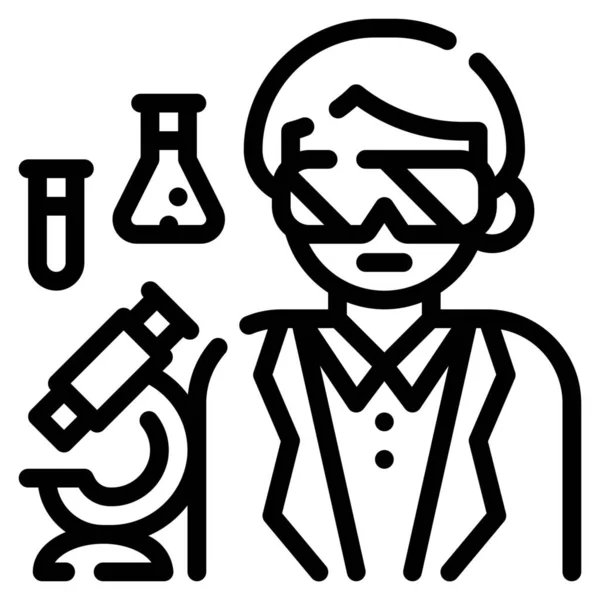 Laboratorio Técnico Profesión Icono — Vector de stock